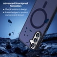 thumbnail image 4 of Entronix Magnetic Case for Galaxy S26, Frosted Matte Back Shock-Absorbent Protective Cover, Navy Blue, 4 of 5