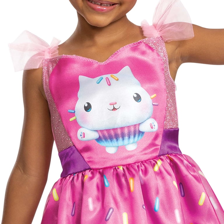 open lace back dress Dreamworks, GABBY'S DOLLHOUSE cotton & tulle party dress, EUC, size 1, L:  43cm  DaisyChainClothing
