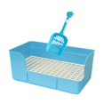 thumbnail image 1 of Bunblic Rabbit Litter for Cage Bedpan Ferret Guinea Pig Potty Tray Corner Litter Pan Blue, 1 of 8