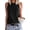 Black, variant on Langwyqu Womens' Crewneck Sleeveless Summer Casual Loose Fit Basic Shirts