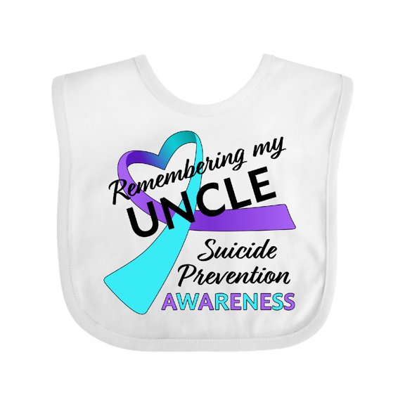 Inktastic Remembering My Uncle- Suicide Prevention Awareness Boys or Girls Baby Bib