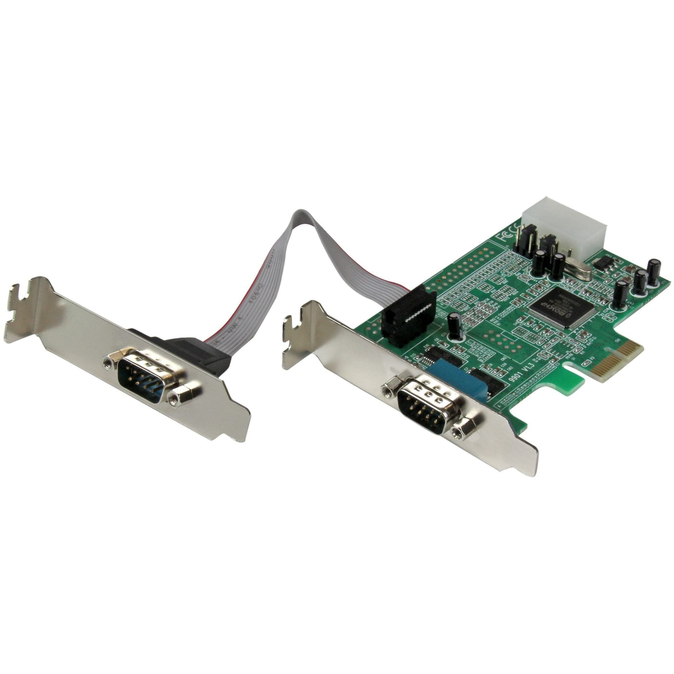 StarTech 2 Port LowProfile Native RS232 PCI Express Serial Card with