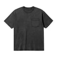 thumbnail image 4 of JAJAHO Mens Pocket T Shirt Short Sleeve Basic Tee Distressed Lightweight Casual Retro Crewneck Loose Fit Solid Color Summer Pullover Trendy Tops, 4 of 4