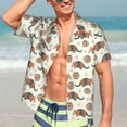 thumbnail image 5 of Lsque Colorful Armadillos1 pattern Hawaiian Shirt for Men, Unisex Summer Beach Casual Short Sleeve Button Down Shirts-XX-Large, 5 of 9