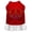Red W/White, variant on Pet Dog  Cat Dress Rhinestone, "Rainbow Peace"