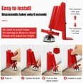 thumbnail image 3 of Dongyi Portable Door Lock No Tools Install - 230 lbs Resistant Intruder Defense for Apartment/Travel, Adjustable Fit 0.2-2" Doors,Red, 3 of 15
