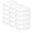 thumbnail image 1 of Sterilite Paquete De 15 Cajas De Almacenamiento De Plástico Transparente Con Tapas De 12 Cuartos – Contenedores Organizadores Resistentes Para Armario, Baño Y Oficina, 1 of 5