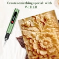 thumbnail image 6 of Wiher Engraving Pen with 30 Bits, Mini Electric DIY Engraver Cordless Rotary Tools Portable Engraving Pen for Metal, Wood, Glass and Plastic, Jewelry (Green), 6 of 6