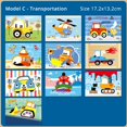 thumbnail image 3 of 10 piezas de pegatinas de espuma EVA 3D, kit de manualidades creativas para niños, niñas, bricolaje, dibujos animados de animales, transporte, pintura para educación, 3 of 5