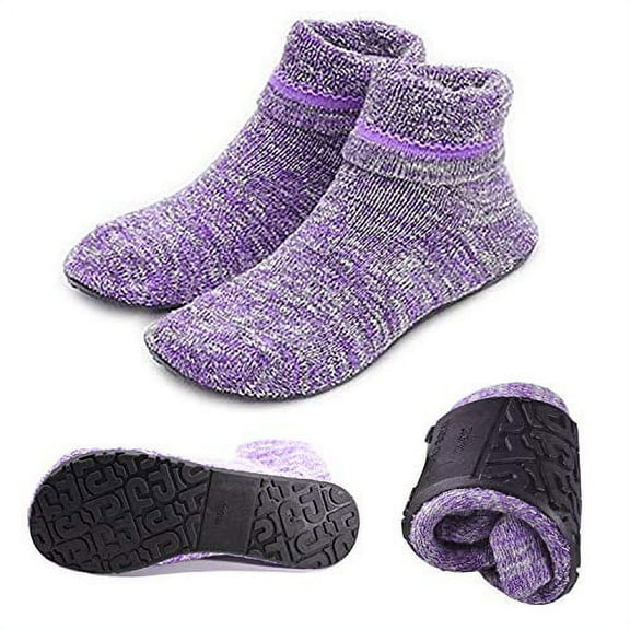 Slipper Socks Home Shoes Socks with Soles Rubber Bottom Non Slip Portable Fun Wear