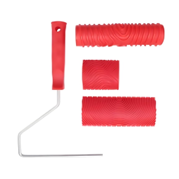 Realistic Faux Texture Paint Roller Tool For Wall Furniture And Craft Decoration With Rubber Construction