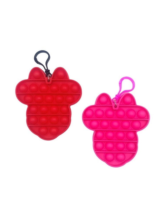 Minnie Mouse Fidget Pop Toy Keychain, 2-Pack