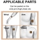 thumbnail image 5 of Parches de yeso Cubierta de piel autoadhesiva Cubierta Cuerpo Ungüento Pegatinas Adultos pequeños Mujeres Hombres Cuidado personal Travel Regalos 5 piezas Vogacara CE011491-00B, 5 of 7