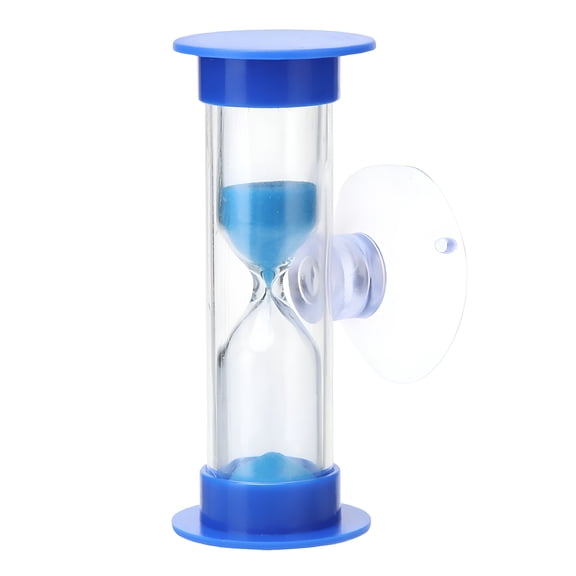 GJX Creative Hourglasses,2 Minutes Sand Timer for Kids Teeth Brushing Games Timer,Sandglass Clock with Suction Cup for Classroom Kitchen Decoration (Blue)