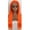 Orange, variant on Wig with Bangs, Wigs for Women, Light Orange Color Straight Lace Frontal Wig Orange Long Straight Hair Small Lace Synthetic Fiber Full Head Cover 26in