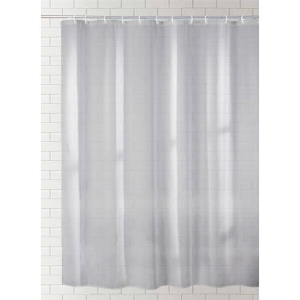 Polyester/PEVA Shower Curtain 70x72", Antibacterial, Clear Walmart