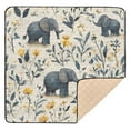 thumbnail image 6 of WOBOGO Lovely Elephants Baby Playmats Extra Large Waterproof Rollable Activity Pads for Toddlers 50×50inch, 6 of 7