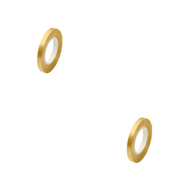 Yuarrent Cintas con purpurina, rollo rizador de doble cara, piezas decorativas multiusos para manualidades, accesorios de boda para recortar oro 2piezas