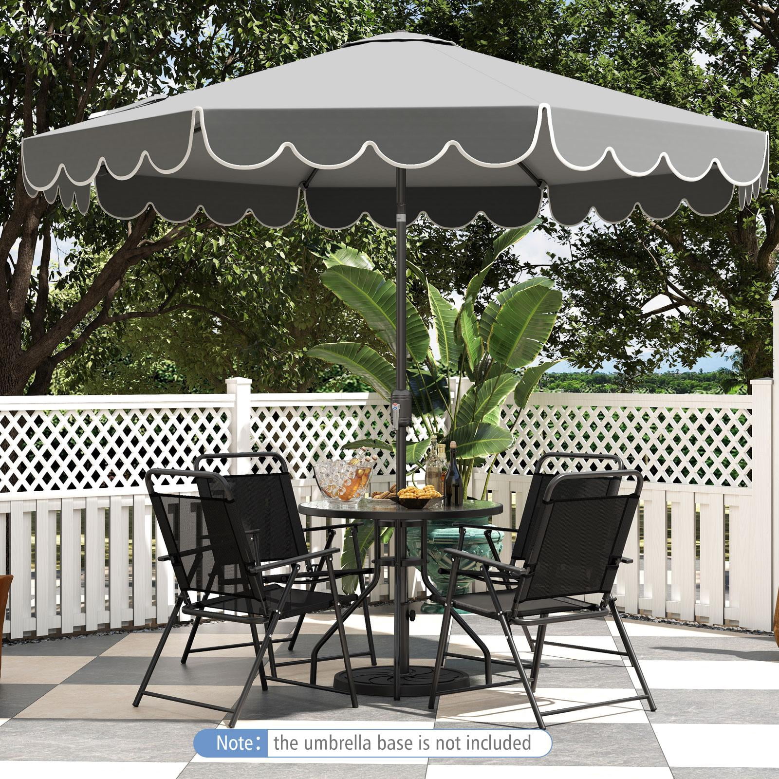 black patio umbrella canadian tire CANVAS Outdoor/Patio Market Umbrella with Crank Handle, Dark Grey, 9-ft