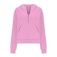 thumbnail image 3 of Gerichy Long Sleeve Tops for Women Lightweight Sweaters for Women Half Zip Sweatshirts Cropped Thumb Sleeve Hoodies Womens Quarter Zip Up Pullover Sweaters Fall Outfits 2024 Winter Clothes, 3 of 4
