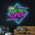 thumbnail image 4 of Handmadetneonsign Yes We're Open Led Sign, We Are Open Neon Sign, Open Led Light, Custom Text Neon, 4 of 5