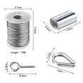 thumbnail image 2 of Garden Wire for Sun Shade Tent Installation Railing Decking Fence Anti-Rust 19 Pcs 50 FT Hook & Eye Tensioner Rop, 2 of 6