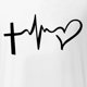 thumbnail image 4 of Camiseta con estampado de cardiograma de amor de color sólido de manga corta informal para el día de San Valentín Pompotops oipoqjl3827, 4 of 5