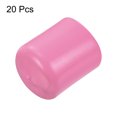thumbnail image 2 of 20Pcs Rubber End Caps 22mm(7/8") ID Vinyl Round Tube Bolt Cap Cover Screw Thread Protector Pink, 2 of 5