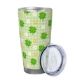 thumbnail image 2 of Logiee St Patrick's Day11 Print 20OZ Car Cup with Lid, Stainless Steel Vacuum Insulated Double Wall Travel Tumbler, Durable Insulated Coffee Mug,Thermal Cup with Straw-Straw Three-piece Set, 2 of 8