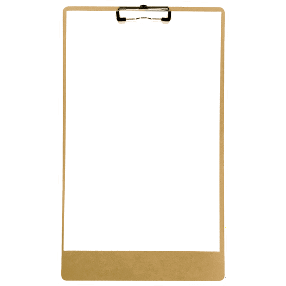 11"x17" Light Brown Hardboard Clipboard | Durable Design | Low Profile Clip