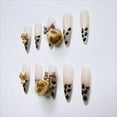 thumbnail image 2 of Pure Handmade Press on nails, JC Press On Nails Kit , Short Length Nail Press Ons, Durable, Easy Application, Stylish Impress Press On Nails,Perfect for Daily Wear & Special Occasions（E60 M）, 2 of 5