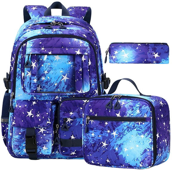 Inadays School Backpacks for Teens 3PCS Set Middle School Bookbag Students Lightweight Durable Casual Outdoor Daypack College
