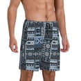 thumbnail image 2 of Fotbe Snowflake Vintage Pattern Pantalones Cortos de Pijama para Hombre, Ropa de Dormir, Pantalones de Pijama Cortos para Hombre-Small, 2 of 6