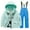 Blue, variant on Girls Ski Jackets and Sno𝐰 Pants Set Windproof Waterproo𝐟 Insulated Snowsuit Winter Warm Snowboarding Sno𝐰 Coat Puffer Jacket