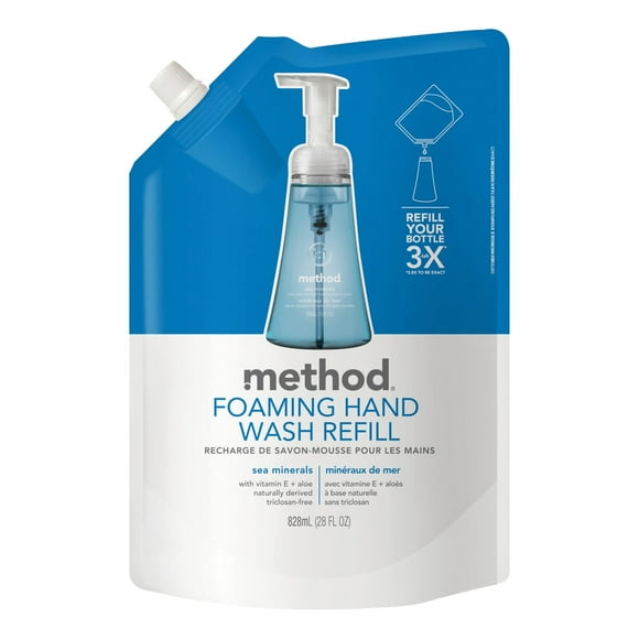 Method Foaming Hand Soap Refill, Sea Minerals, Biodegradable Formula, 28 Fl Oz (Pack of 1)