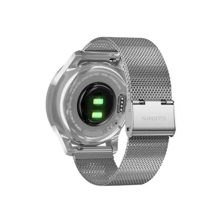 時計 Garmin Luxe Silver Milanese Refurbished: Garmin Vivomove Luxe Hybrid GPS Smartwatch