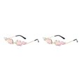 thumbnail image 2 of Sonducket Gafas de sol sin marco Tonos duraderos para protección A prueba de viento Llama Transpirable Fuego Impermeable De moda Rosa claro Rosa Rosa claro Rosa claro 2Conjunto, 2 of 6