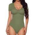 thumbnail image 1 of ORUYROP Combinaison à Manches Courtes et Manches Courtes Deep V Neck pour Vêtements pour Femmes, 1 of 5