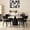 Black, variant on Katboc 35in Round Dining Table and 4 Chairs Set,Modern Pedestal Base with Black Glass Top and Boucle Upholstered Seats, Space-Saving Kitchen Dining Room Set for Small Apartments, Bistro, Black