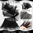 thumbnail image 2 of Cinta iridiscente plisada con volantes Ganeen, 16 yardas, organza negra, 2 of 6