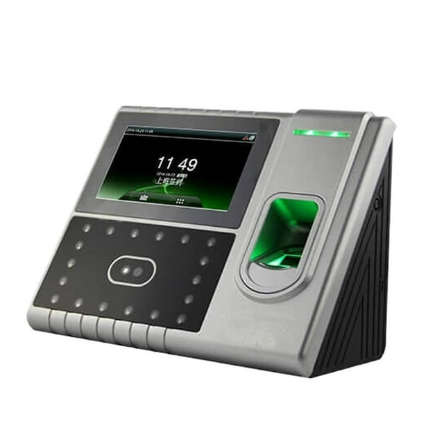 Horloge, Machine de Reconnaissance d'Accès Machine de Contrôle 4.3 Pouces Double Caméra Empreinte Digitale Terminal de Présence des Employés