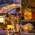 thumbnail image 6 of LINLIN Fairy String Lights, 2 Set 33ft 100 Led Fairy Lights Battery Operated Silver Wire Lights with Remote Control, 8 Mode Waterproof Lights for Home Garden Bedroom Centerpiece Wedding Party, 6 of 8