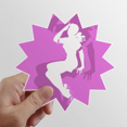 thumbnail image 1 of Long hair girl Plump Beauty Calcomanías solares de vinilo, 1 of 3