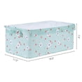thumbnail image 4 of Unique Bargains Fabric Storage Bins with Handles Collapsible Basket Green Not Lids, 4 of 7