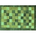 thumbnail image 1 of Ahgly Company Machine Washable Indoor Rectangle Checkered Turquoise Blue Modern Area Rugs, 2' x 4', 1 of 4