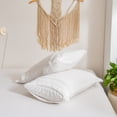 thumbnail image 3 of Move Over White Macrame Tassel Pillowcases Queen, 100% Washed Microfiber Pillow Cover Set of 2, Boho Decor, No Filling, 3 of 8