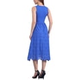 thumbnail image 3 of Vestido de verano sin mangas para mujer Inspire Chic, vestido midi en línea A, casual de algodón para vacaciones, L azul real, 3 of 6