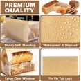 thumbnail image 4 of 50 Pack Extra Large Paper Bread Bags for Homemade Bread Sourdough Bags, 13.7x10.6x5.5 Inches Resealable Tin Tie Tab Lock Bakery Loaf Bag with Window, Baked Goods Packaging for Gifting and Bake Sale, 4 of 6