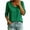 Green, variant on QASIEATN Trendy Essentials Clothing for Women: Graceful Versatile Color V Neck 3/4 Sleeve Loose T Shirt Top Fall Fashion Outfits for Women