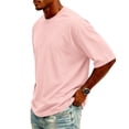 Antinious Men Solid Drop Shoulder Summer Comfortable Short Sleeve Loose ...